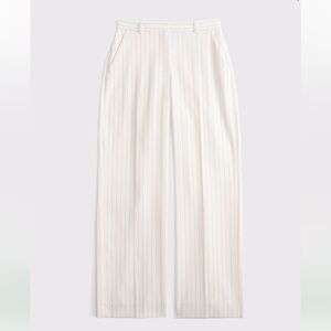 Abercrombie & Fitch Cream Pinstripe Dress Pants
